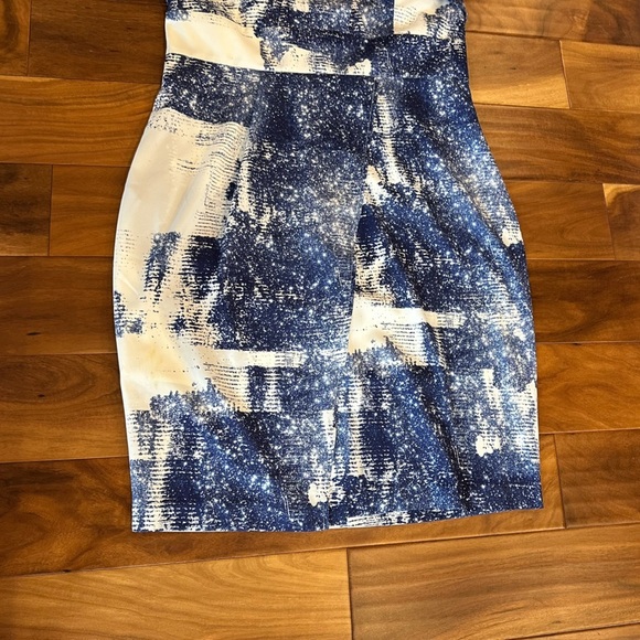 Cooper St Rise Up High-Neck Blue & White Dress size 12 - Picture 8 of 10